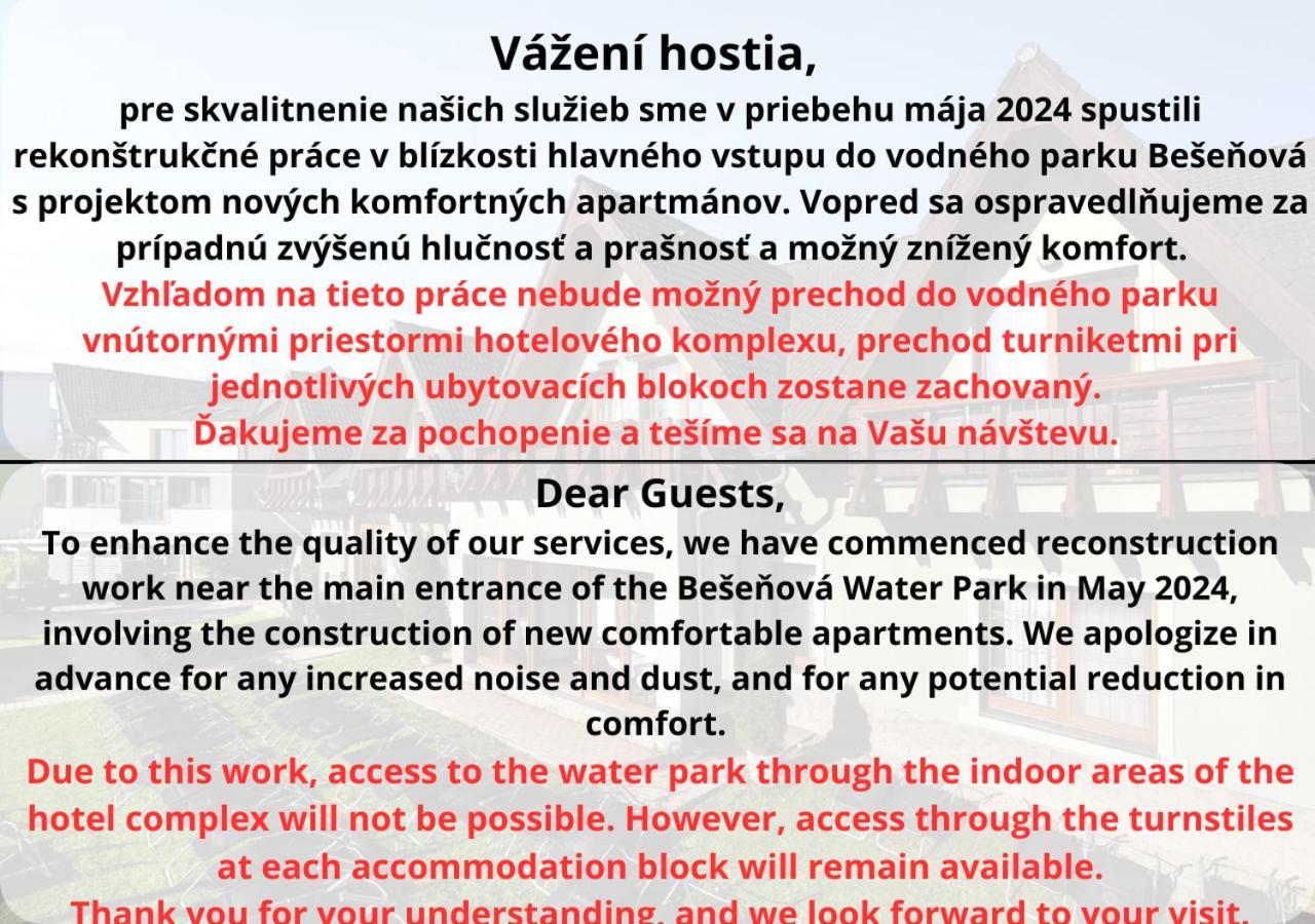 Hotel Galeria Thermal Bešeňová Exteriör bild